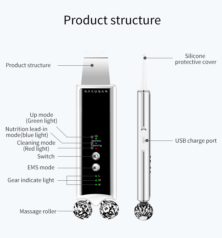 KAKUSAN Ultrasonic skin scrubber