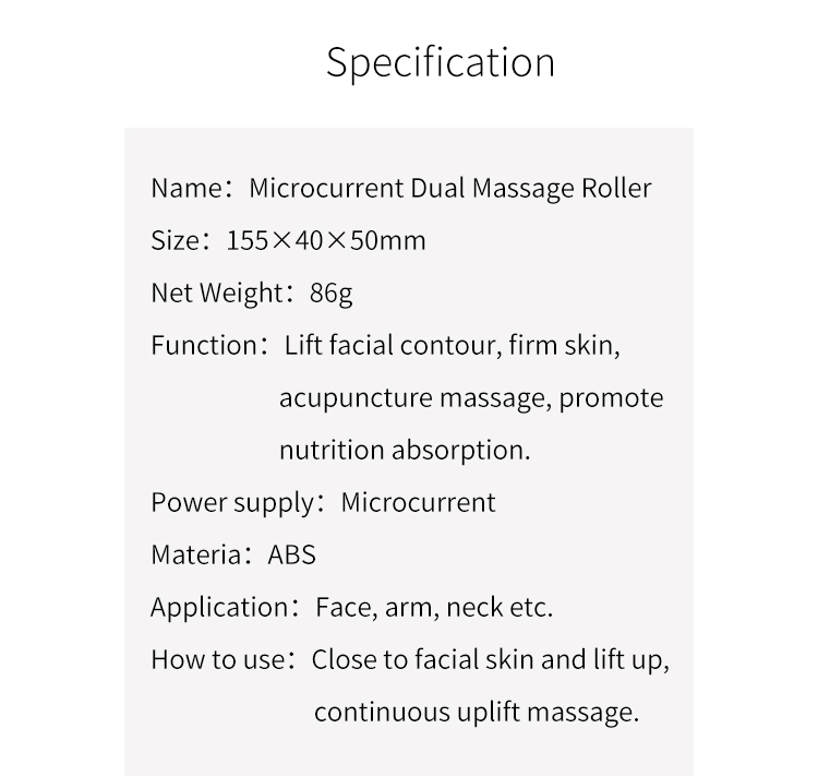 Microcurrent Dual Massage Roller