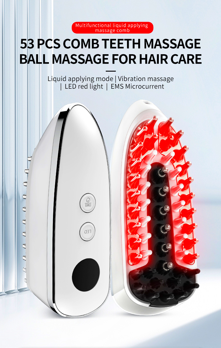 Electric liquid applyingmassage comb