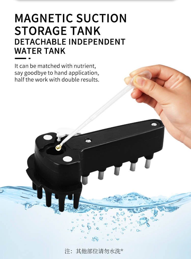 Electric liquid applyingmassage comb