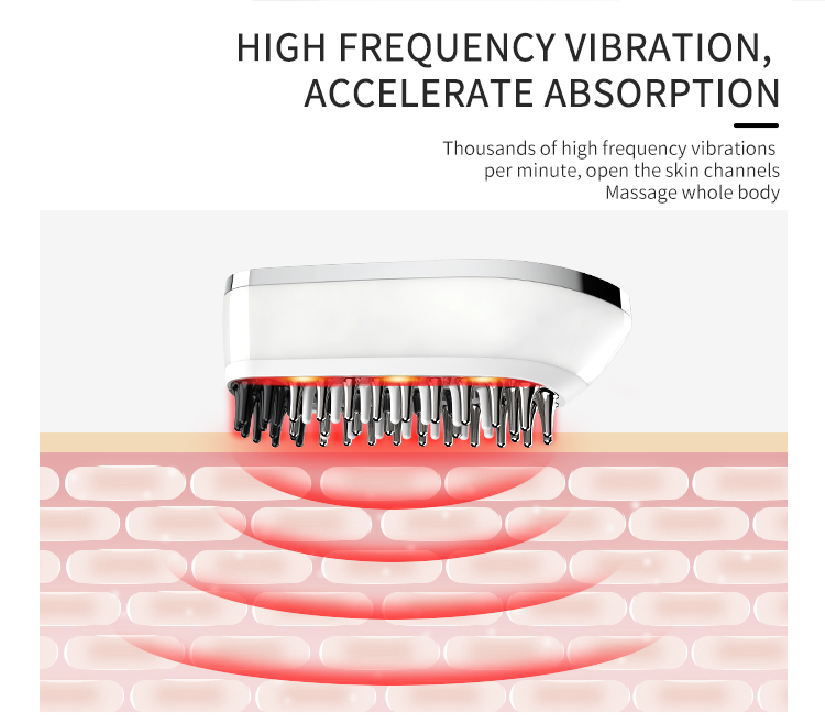 Electric liquid applyingmassage comb