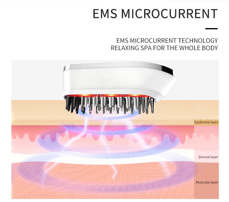 Electric liquid applyingmassage comb